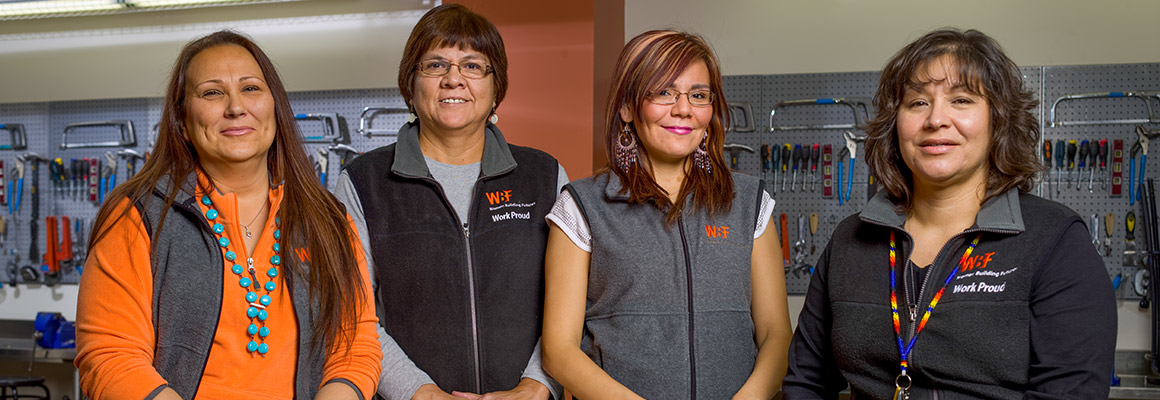 Graduates from the Women Building Futures program