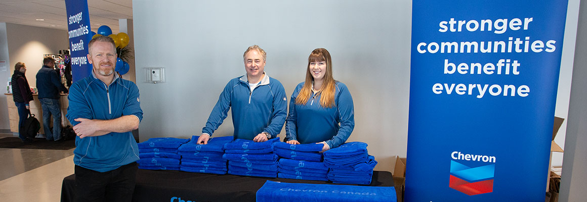 Chevron employees at the Fox Creek Multiplex grand opening