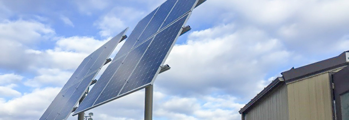 Solar panels at a Chevron well site in Northern Alberta