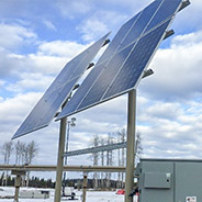 Solar panels at a Kaybob Duvernay region well site in Northern Alberta