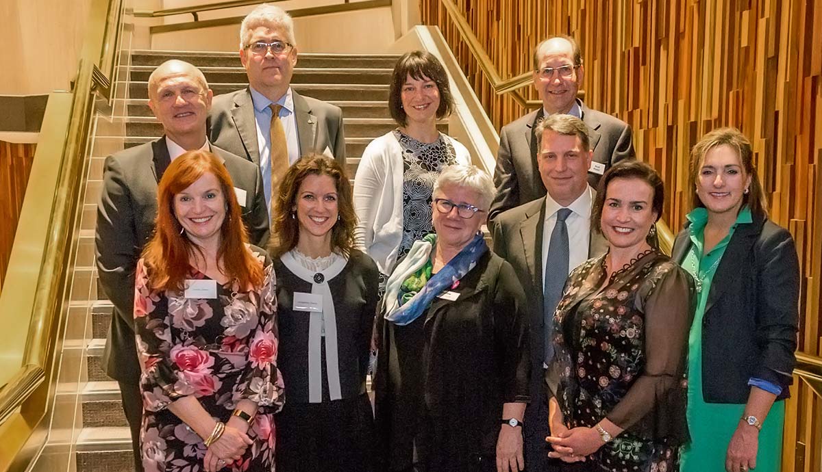 Chevron employees along with Donna Livingstone, president and CEO of the Glenbow Museum