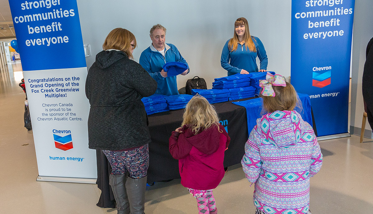 The Fox Creek Greenview Multiplex facility is a first for the community with an arena, fieldhouse, swimming pool and community resources.