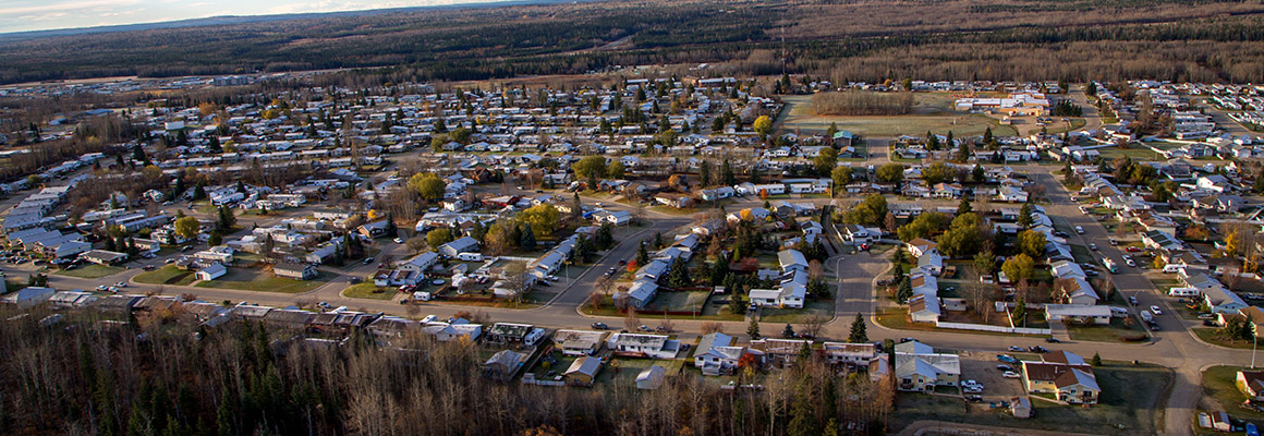 Aerial of Fox Creek, Alberta