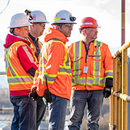 A group of Chevron employees and contractors in Kitimat, BC